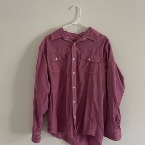 Red Plaid Button-Up Shirt